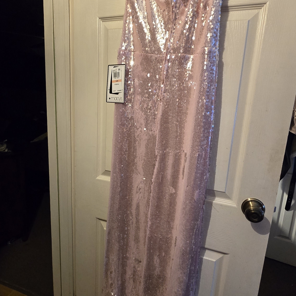 Light Pink Sequin Gown